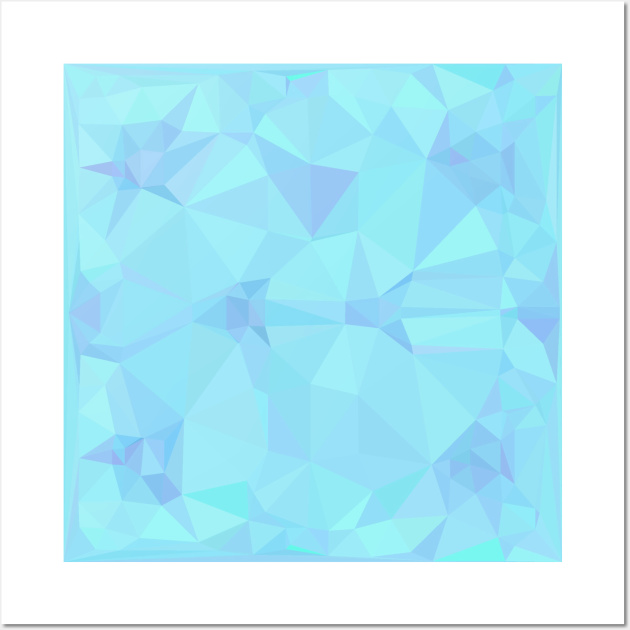 Aqua and Purple Pixel Digital Art Diamond Gem Crystal Wall Art by Moon Art